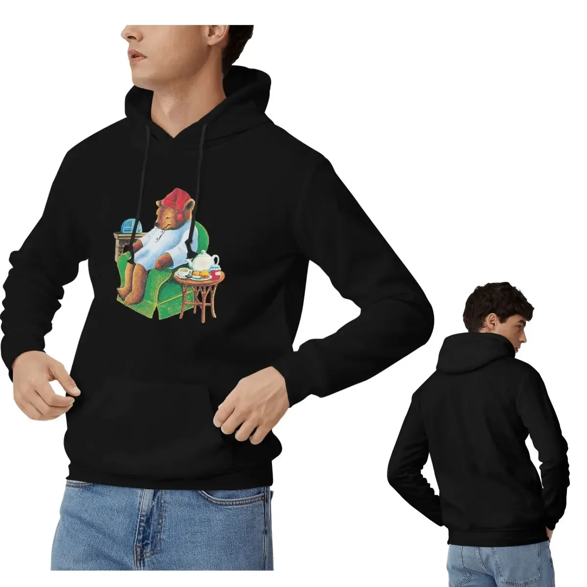 Sudaderas con capucha de oso de té para dormir condimento celestial, Jersey informal para hombre y mujer, sudaderas de manga larga, ropa de calle para Otoño e Invierno