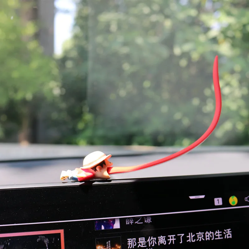 อะนิเมะ ONE PIECE Luffy Kawaii Action Figure PVC โหมดตุ๊กตาของเล่นรถจักรยานยนต์เครื่องประดับกระจกมองหลังจี้คอลเลกชันของขวัญ