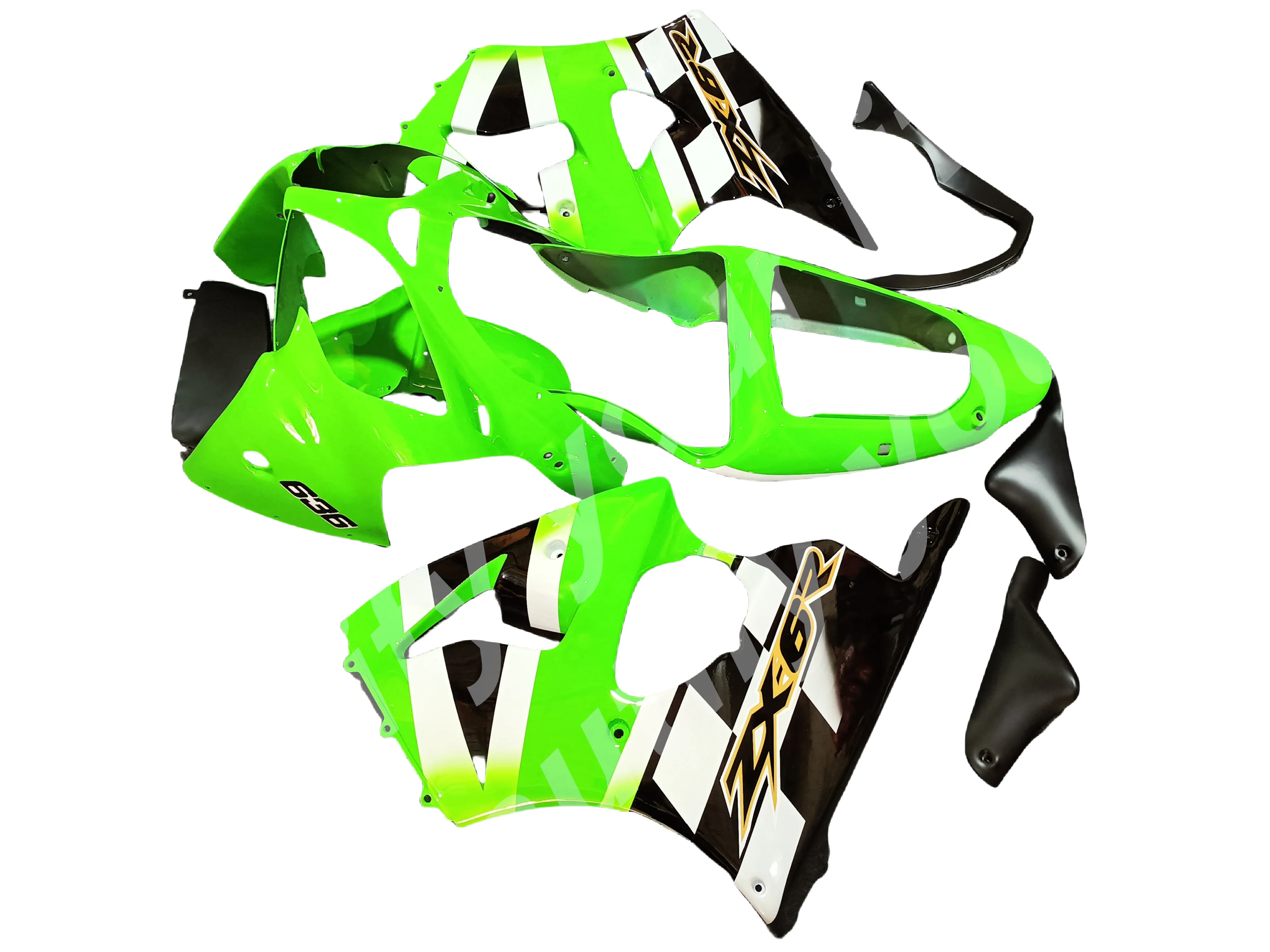 Fairing Ninja ZX-6r 2000 - 2002 green black Motorcycle Fairing Ninja ZX-6r 01 Abs Fairing for Kawasaki ZX6r 2001