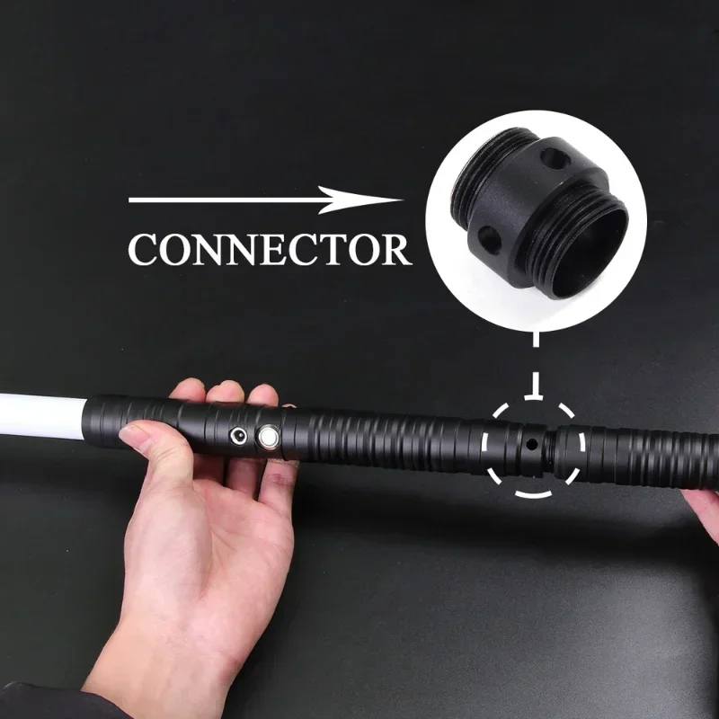 Double-edged Lightsaber RGB 7 Colors Change LED Laser Sword Two In One Switchable Saber Sound Full Metal Handle Cosplay Gift