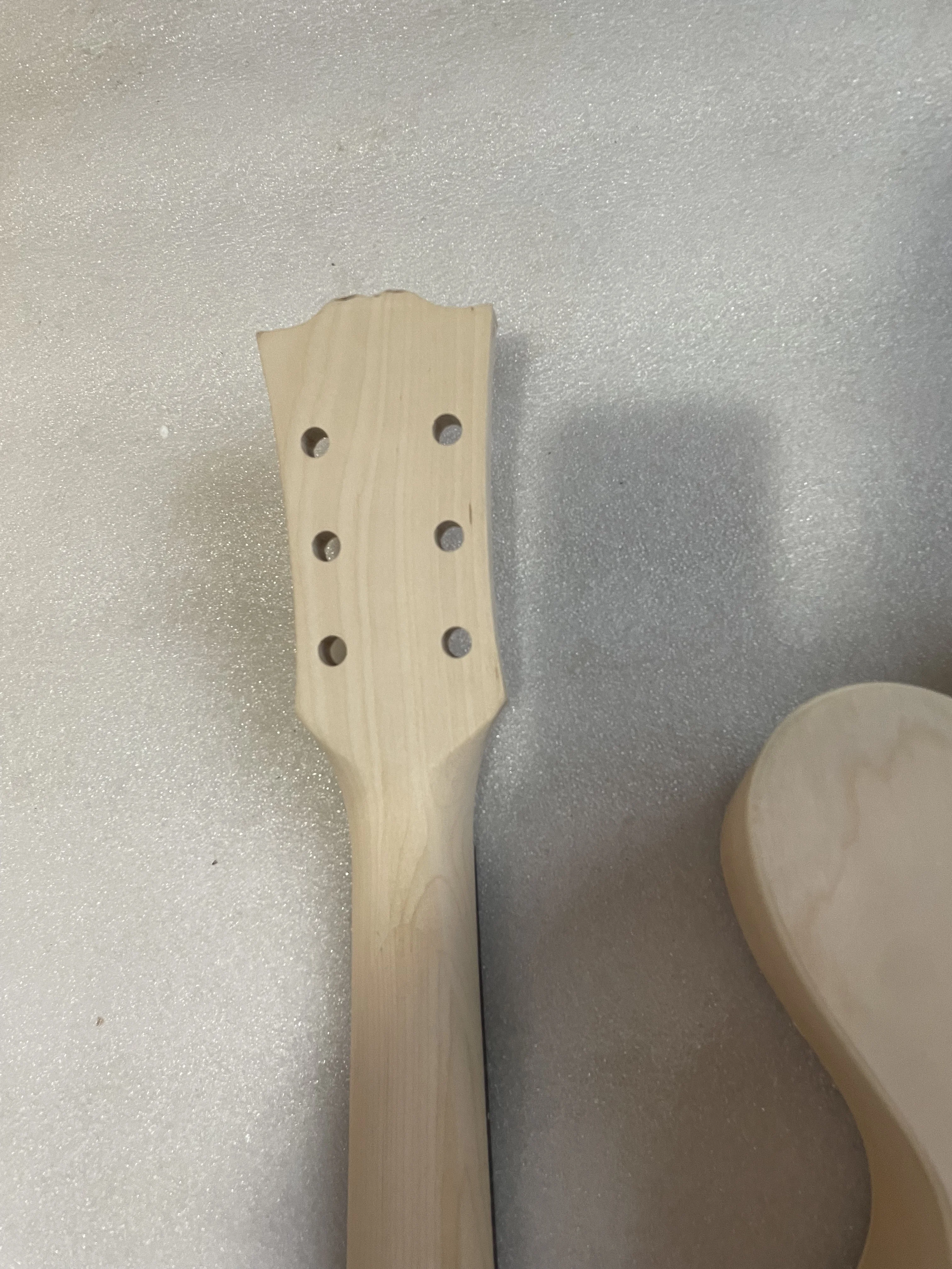 A set Semi-finished Hollow Body DIY Electric Guitar Builder Kit part Project plywood Mahogany top maple side&back Unfinished New