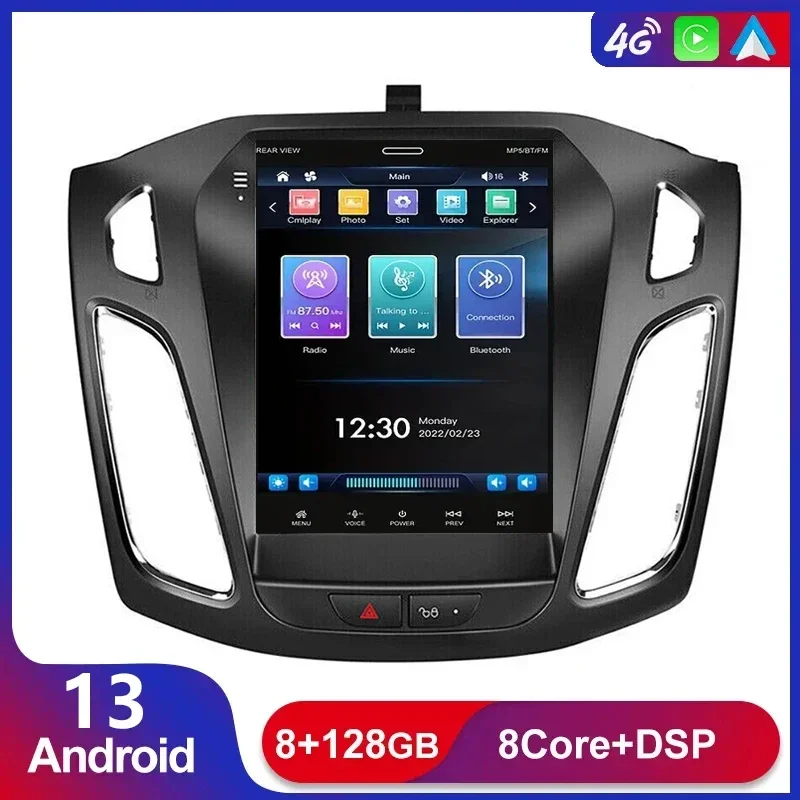 

Android 13 Car GPS Navi For Ford Focus 3 Mk 3 2011-2019 Radio Stereo Multimedia Player Vertical Tesla Screen BT 2 DIN Head Unit