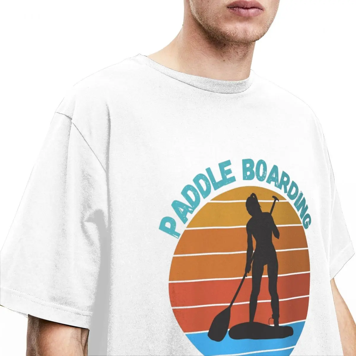 Casual Paddle Boarding Lover Swimmers T-Shirts Men Women's O Neck Pure Cotton Ocean Lover Short Sleeve Tees 4XL 5XL 6XL Clothes