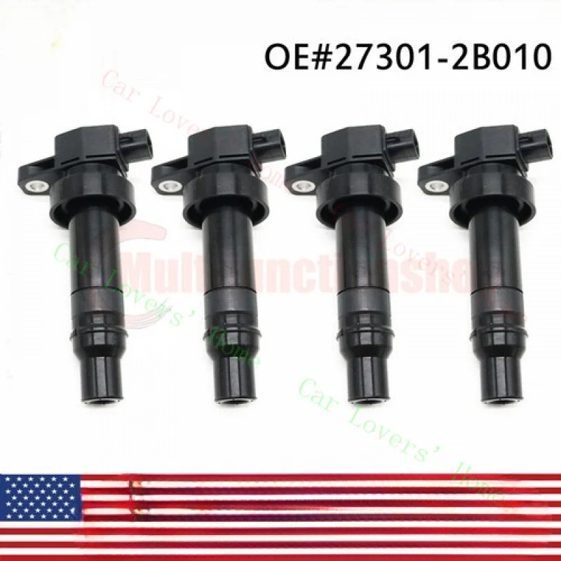 

A + 4 шт. новые катушки зажигания 27301-2B010 для Hyundai Accent Kia Soul 1.6L L4 2010-11