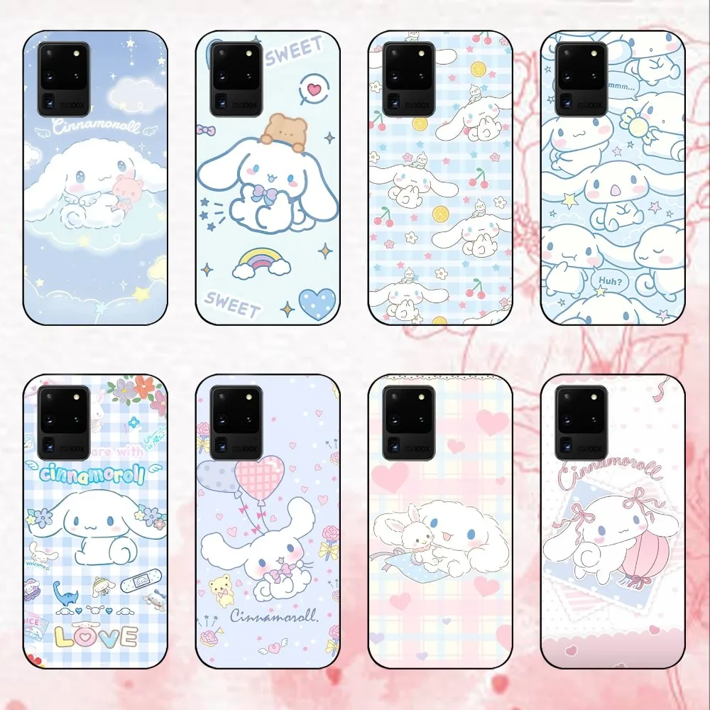 Miniso Cinnamoroll Cute Phone Case For Samsung Galaxy S24 30 21 23 FE Note 20 10 Lite Plus Ultra Shell