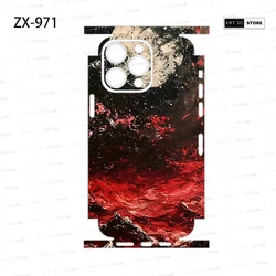 Colorful Decal Skin for iPhone 16 15 14 13 12 11 Pro 3m Soft Back Screen Protector Wrap Skin Sticker