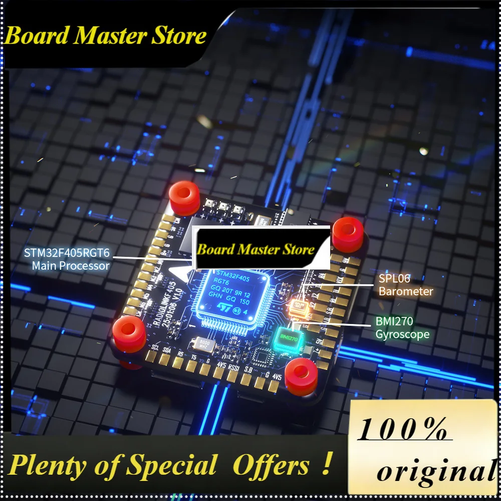 BoMaSRadiolink F405 Flight Stack F405 Flight Control 55A ESC 3-6S Lipo 30.5x30.5mm BMI270 Gyro For Remote Control FPV Racing Dro