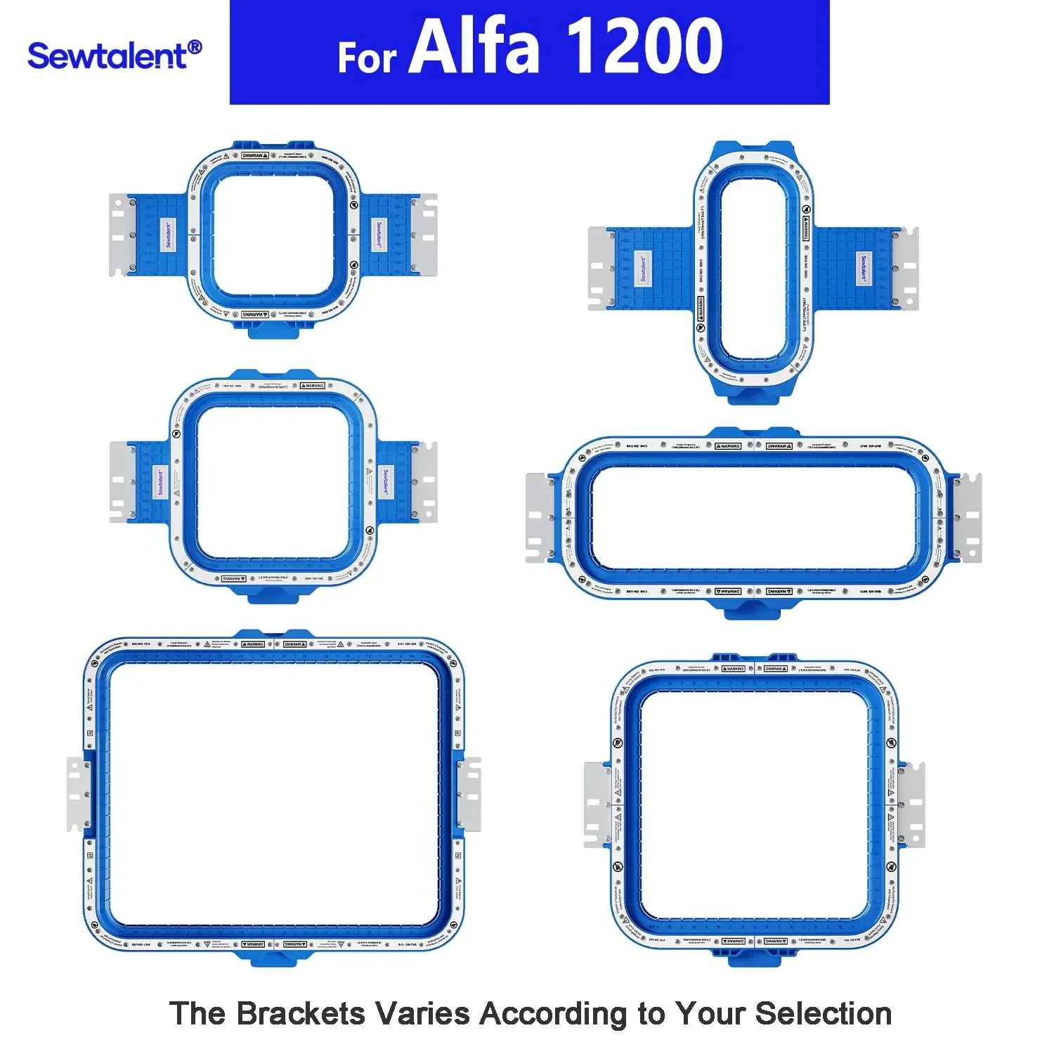 Alfa 1200 12 Needles single head embroidery machine with Strong Sewtalent Magnetic Mighty Hoop Frame Embroidery machine Hoops