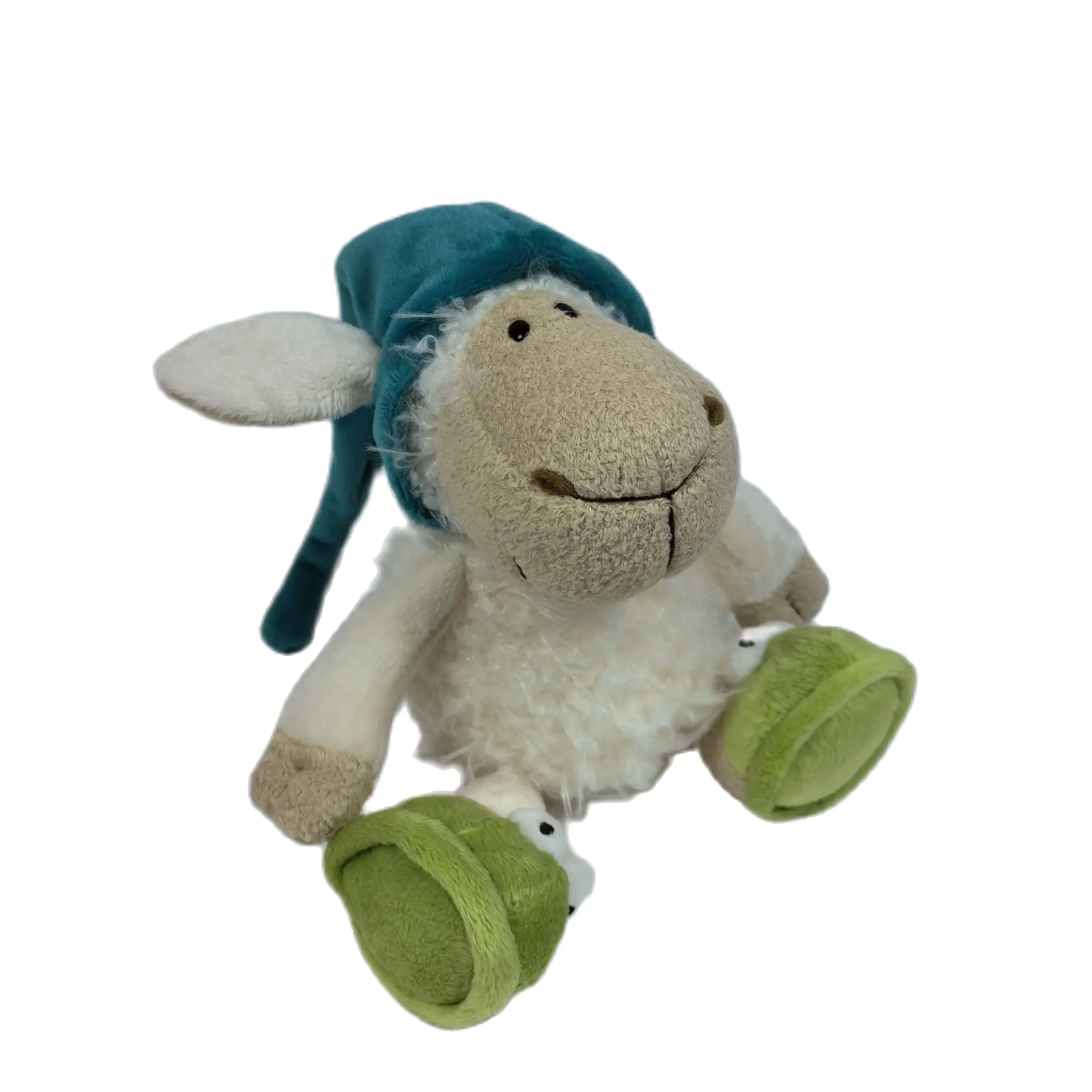 

25-75cm Nightcap sheep sleepy Wear a hat and sheep Stuffed Plush Toy, Baby Kids Doll Gift Free Shipping