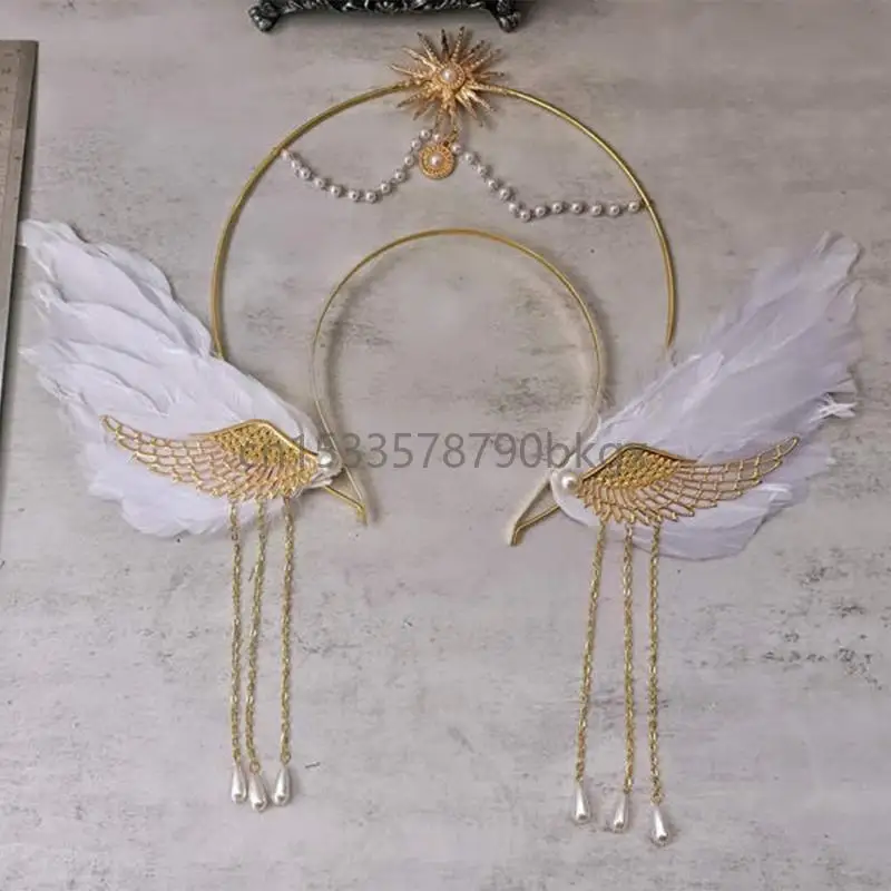 

Свадебная повязка на голову для женщин Тиары Корона Hairhoop Посадка женщина богемия церковная головная ура