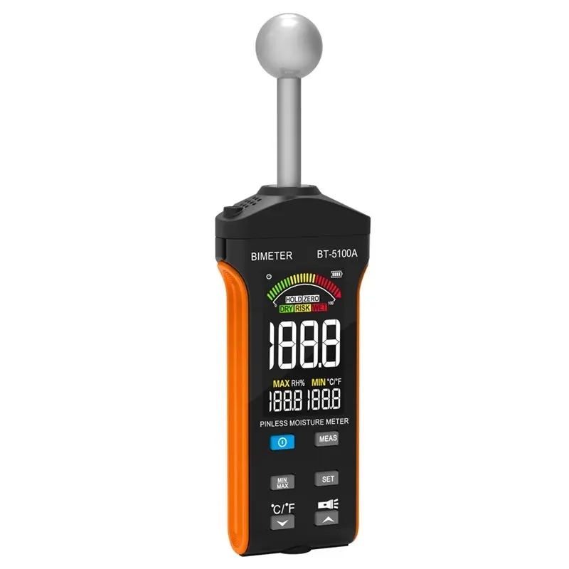 [ABFI!】 Pinless Moisture Meter With Upgraded TFT Color Screen For Wood