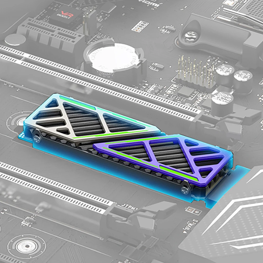 Für M.2 2280 NVMe SSD Kühler Aluminiumlegierung Kühlkörper 5-30 ℃ Temperaturreduzierung für Gaming-PC Desktop-Computer SSD-Kühlradiator – Detail 4