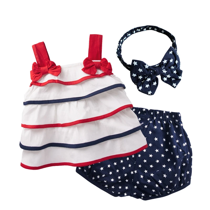 

IYEAL Newborn Summer Baby Girls Clothes Set Toddler Fashion New Born Infant Cute Outfit Ruffle Short Sleeve Tops Shorts Headband