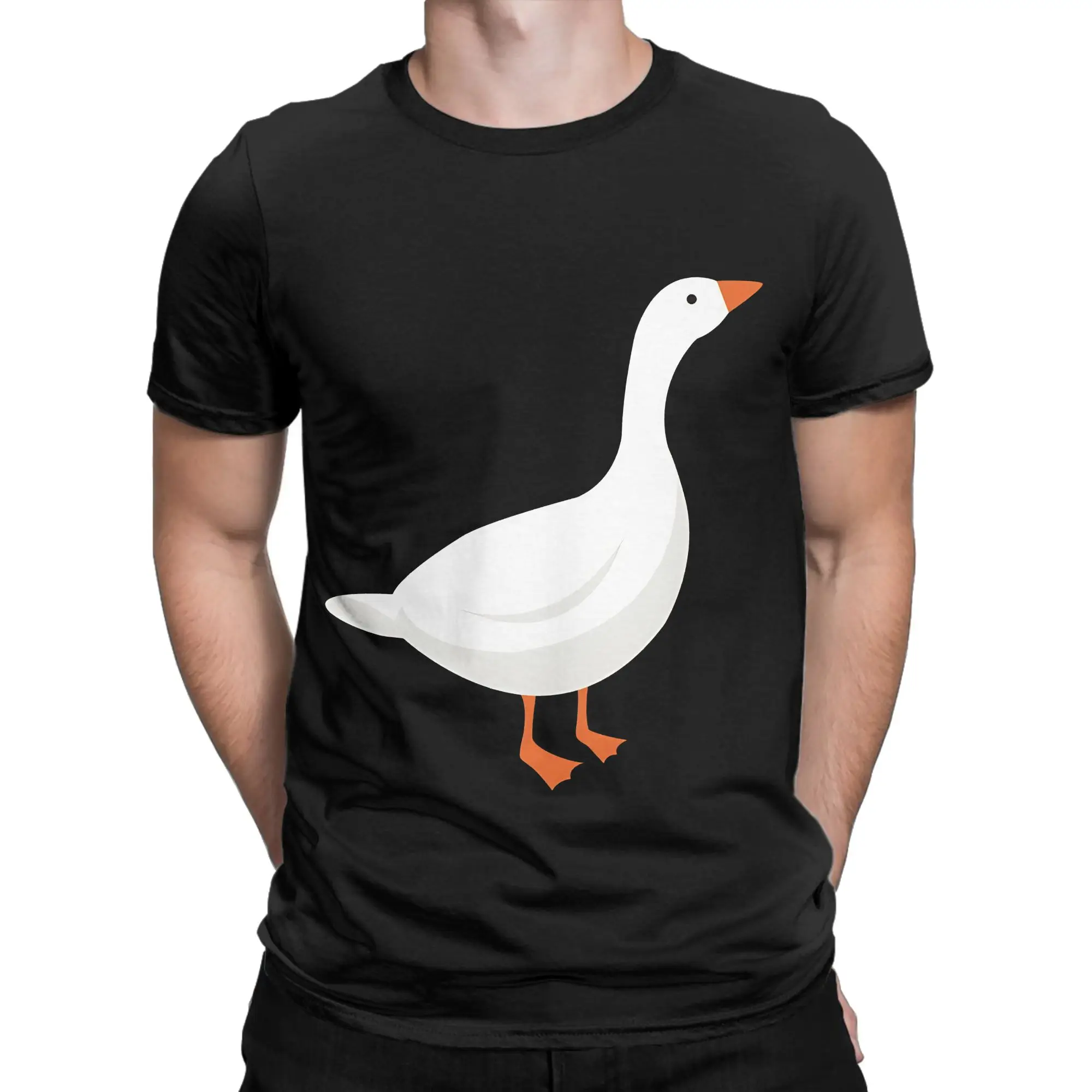 Untitled Goose Funny 100% Cotton T-Shirt Untitled Goose Game Tops Tees For Men