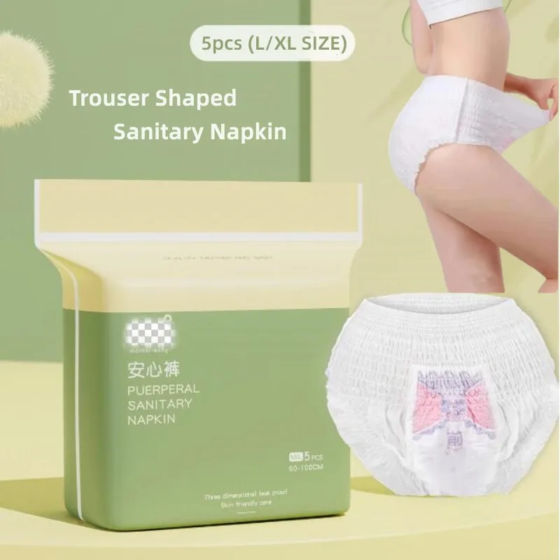 Sanitary Pants Menstrual Pad Disposable Night Use Pads Sanitary Napkins Ultra-Thin Menstrual Pants Sleepwear Postpartum Care Pad