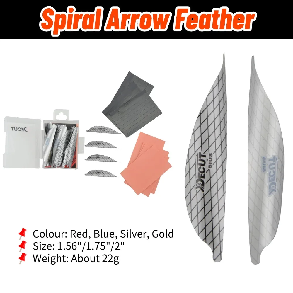 1.56 "/1.75"/2 "دور ريشة الرماية البلاستيك دوامة ريشة الجناح الأيمن السهم ريشة اطلاق النار السهم الصيد 50 قطعة Fletches #6