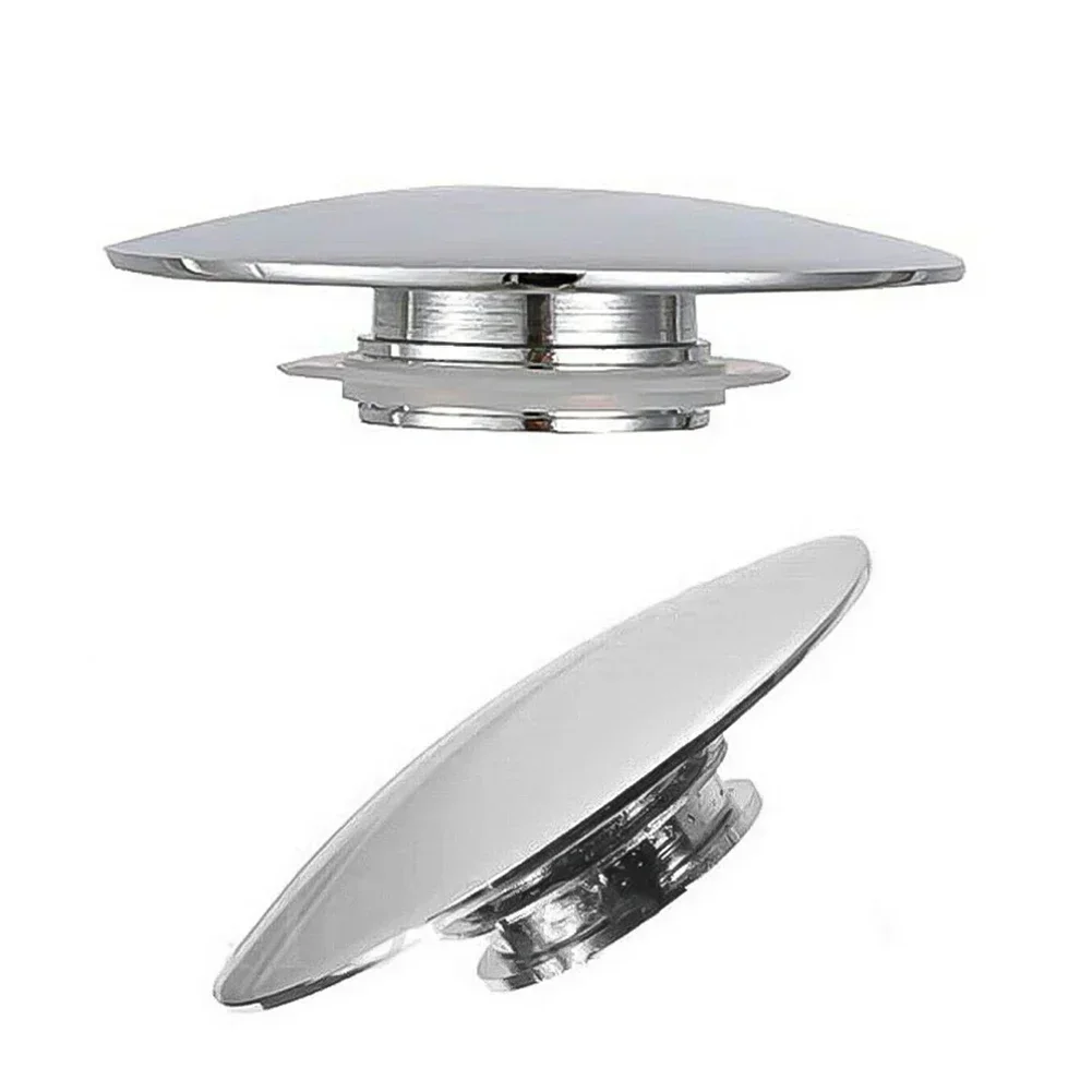 Push Button Sink Plug Sink Plug Silver Chrome Waste Sink Plug Pop-Up Sink 6.6cm Brass Chrome Finish Click Clack Plug Cap New