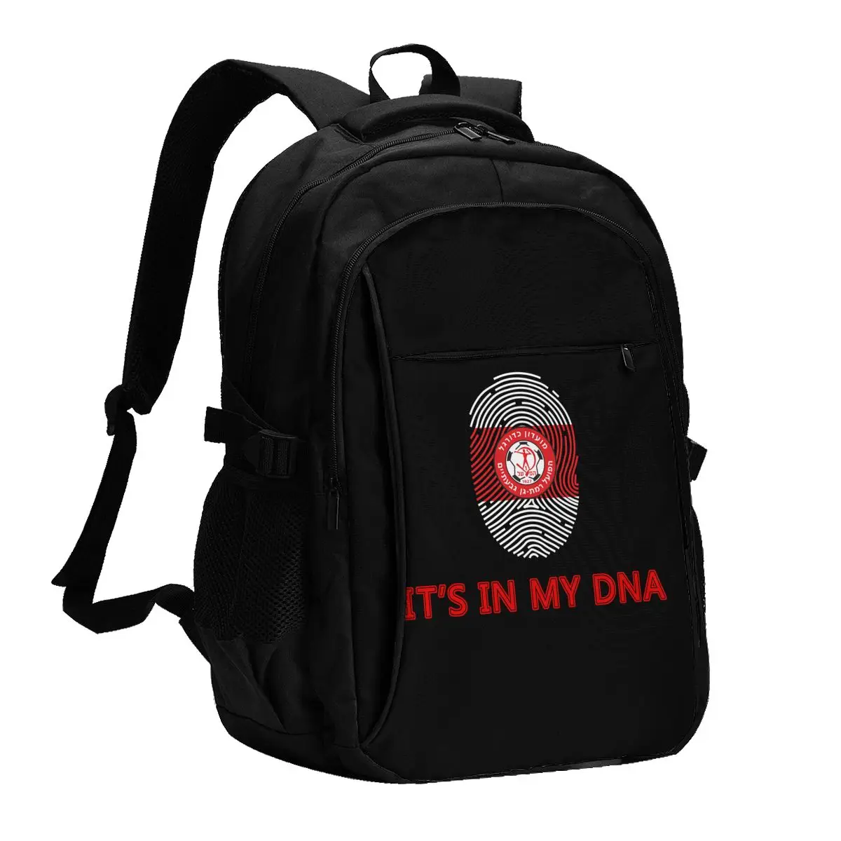 

Israel Hapoel Ramat Gan Givatayim Fc Large Travel Laptop Backpack Water Resistant Bag with USB Charging Port Business Daypack