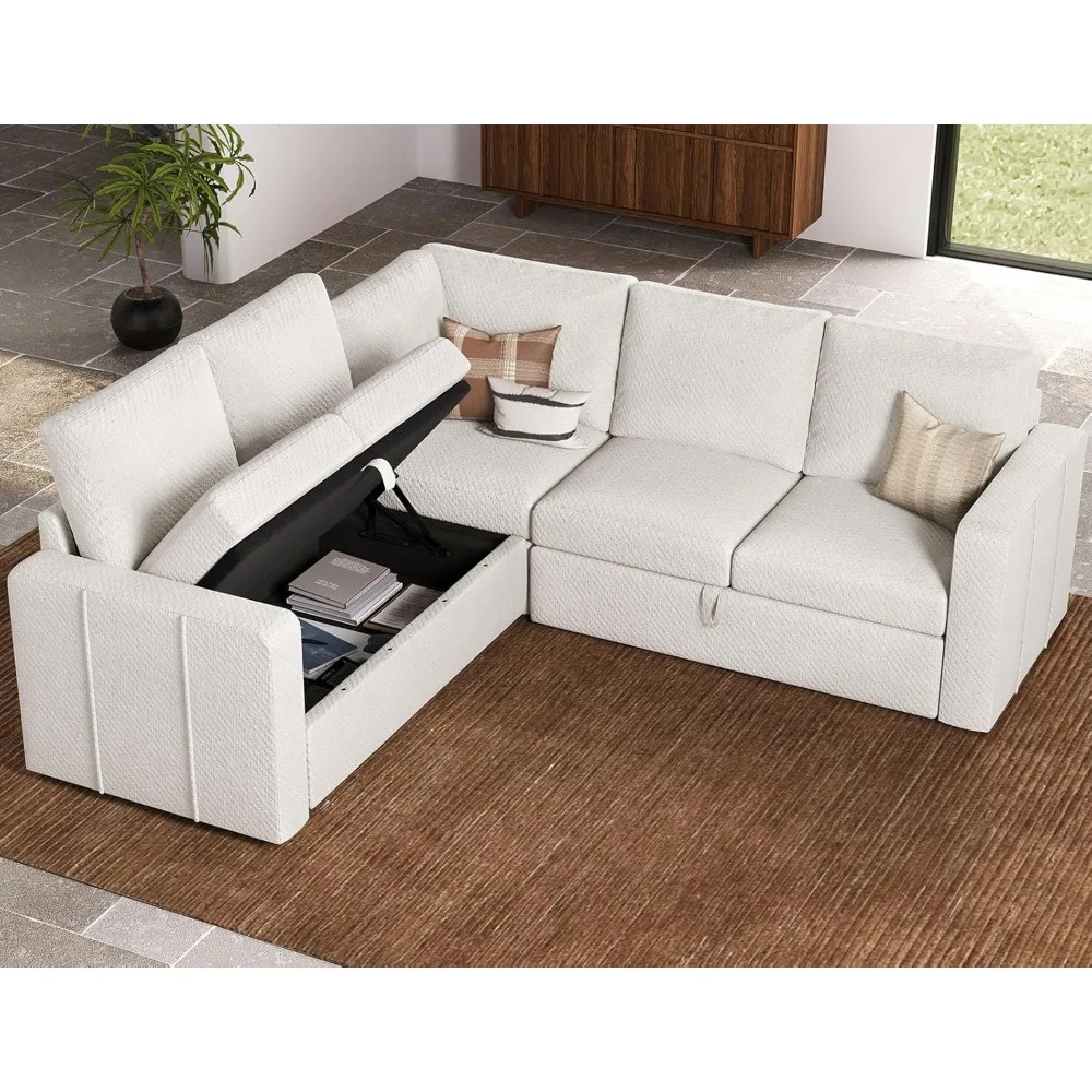 

Модульный секционный диван-кровать с выдвижным диваном, L-образное выдвижное спальное место, трансформируемые секционные диваны для гостиной