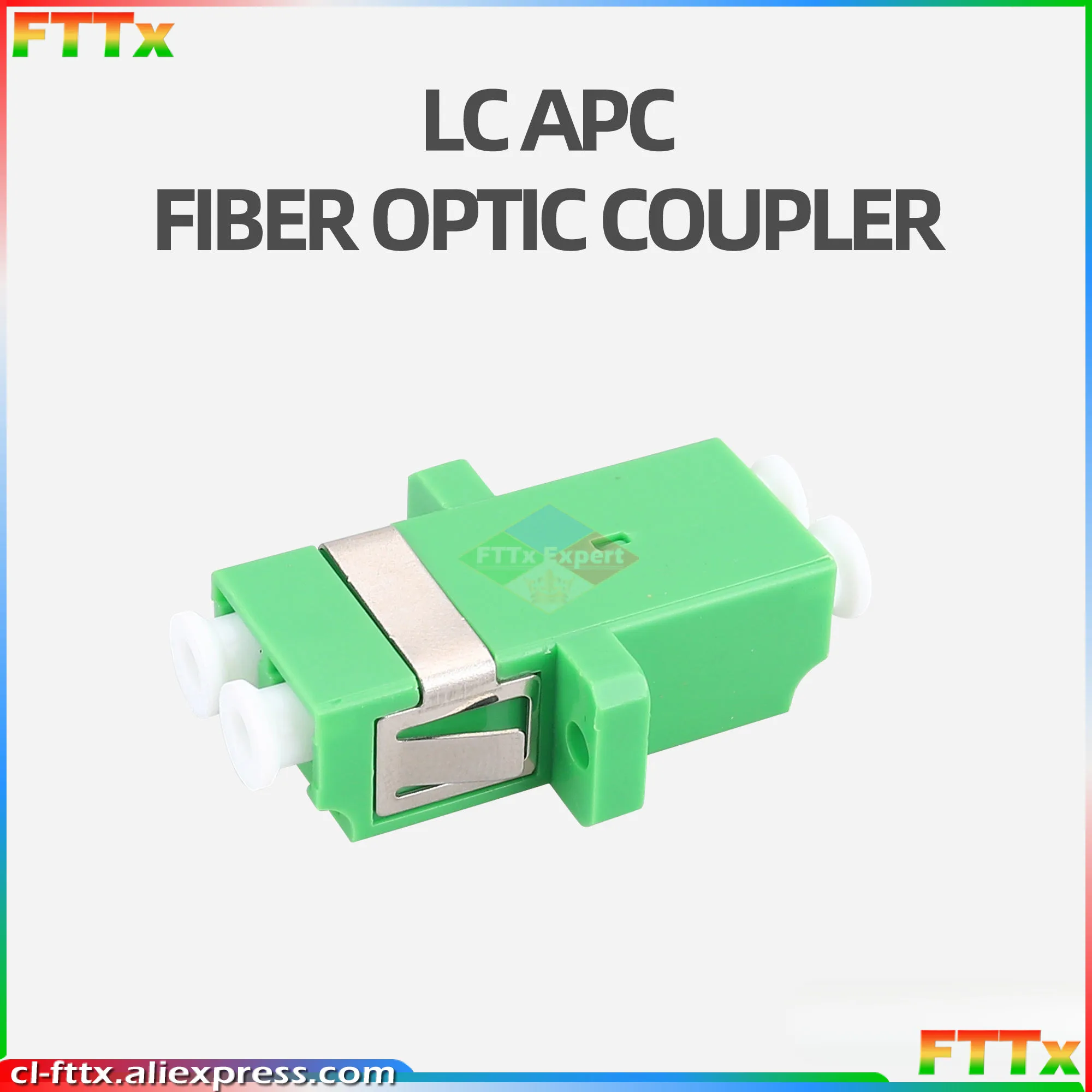 

LC To LC APC APC Fiber Optic Adapter Connector Multi Mode Duplex Fibra Optica Coupler Flange For Network Plug