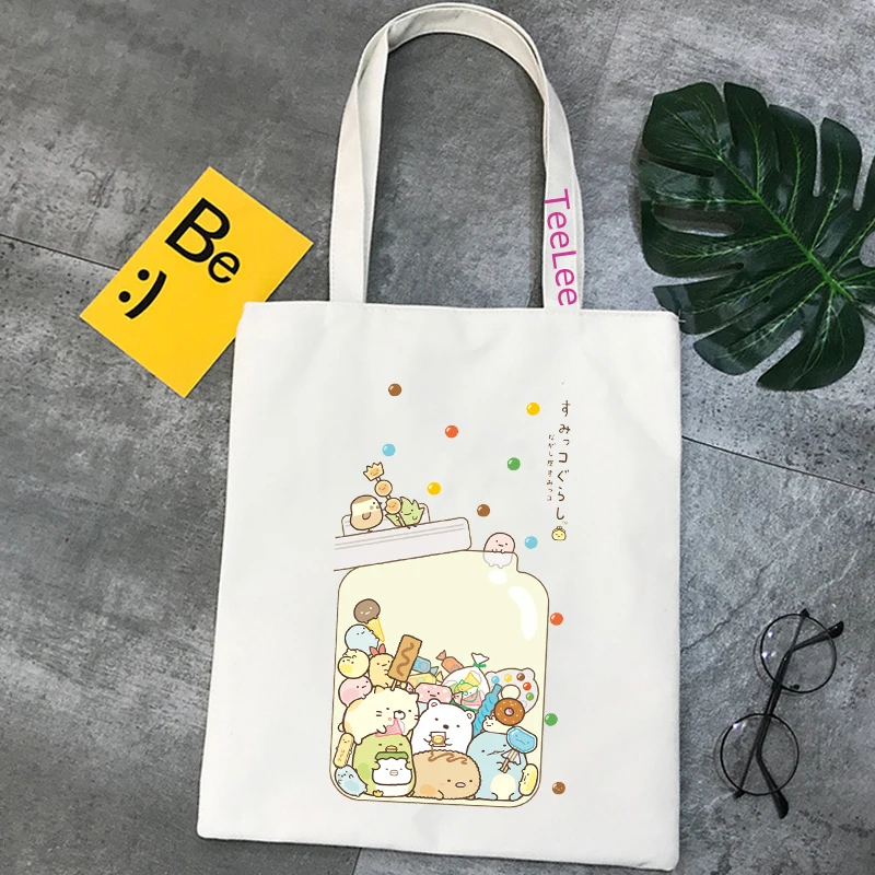 Anime Sumikko Gurashi Shopper Bag Tote Bag for Women Cute cartoon Tote Bag Kawaii Handbags Bag Eco Reusable Fashion Ulzzang Bags