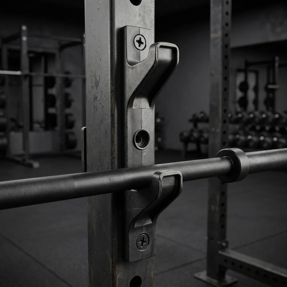 Wall-mounted Barbell Brackets Barbell Holder Rack Plastic Storage Rack Hook Home Gym Fitness Accessories