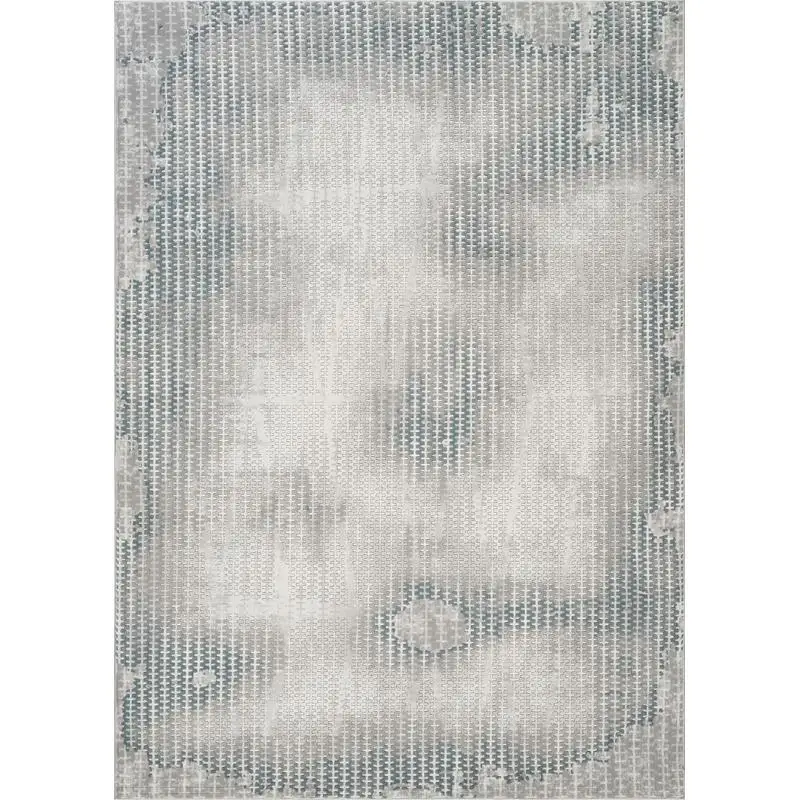 

Gray Area Rug 5 ft 3 in x 7 ft 3 in Geometric Design