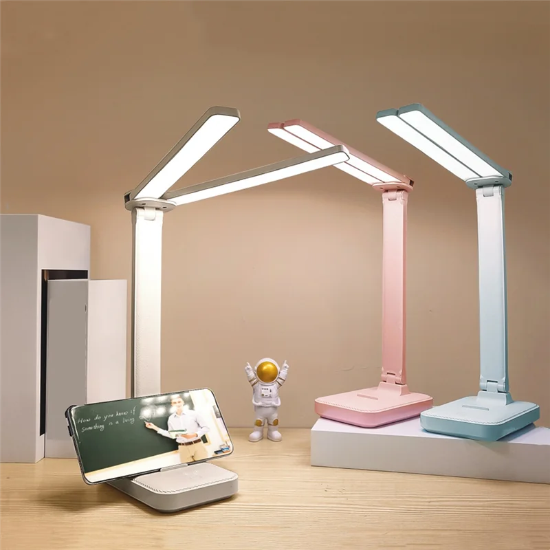 Lampada da scrivania AF90-LED Lampada da scrivania pieghevole con protezione per gli occhi ricaricabile tramite USB a 3 livelli dimmerabile