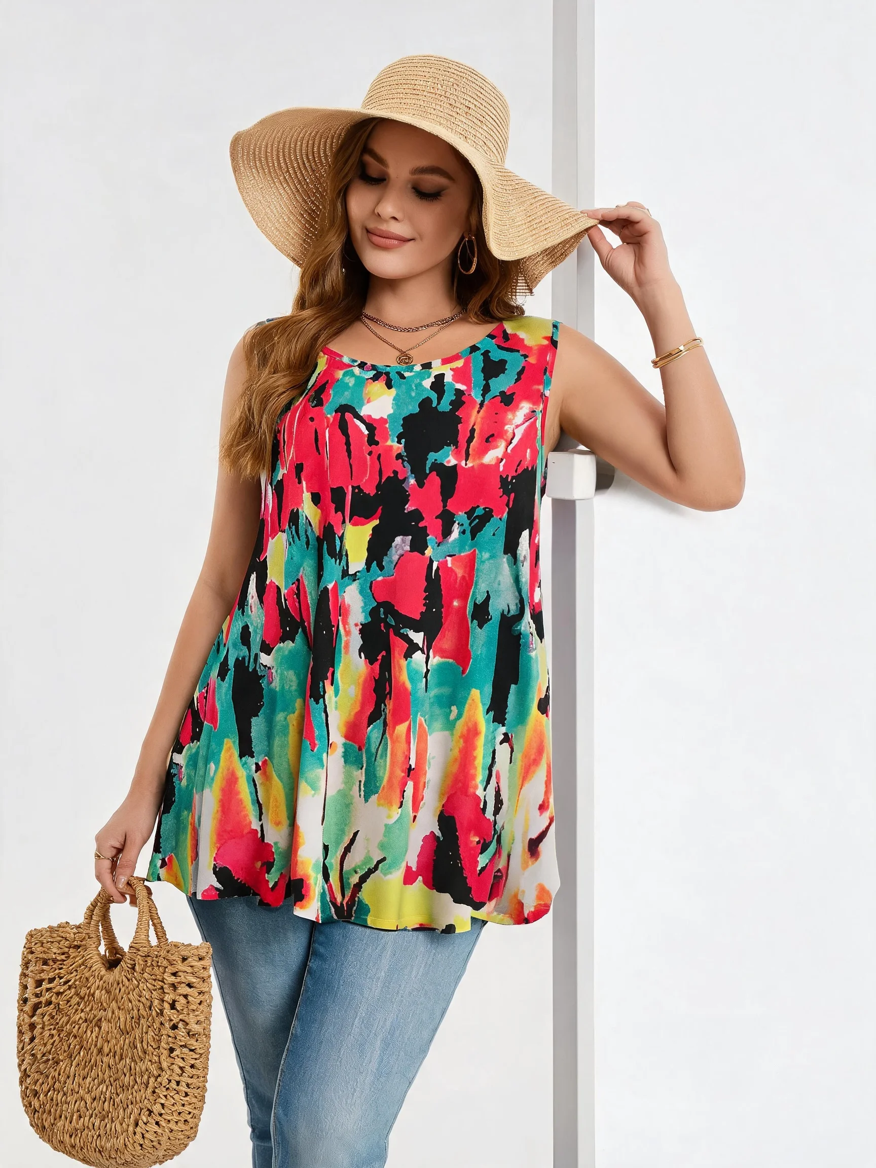 Artı boyutu Bohemian rahat yel - Summer Clothing For Plus Size Women incelemesi ve fiyatı