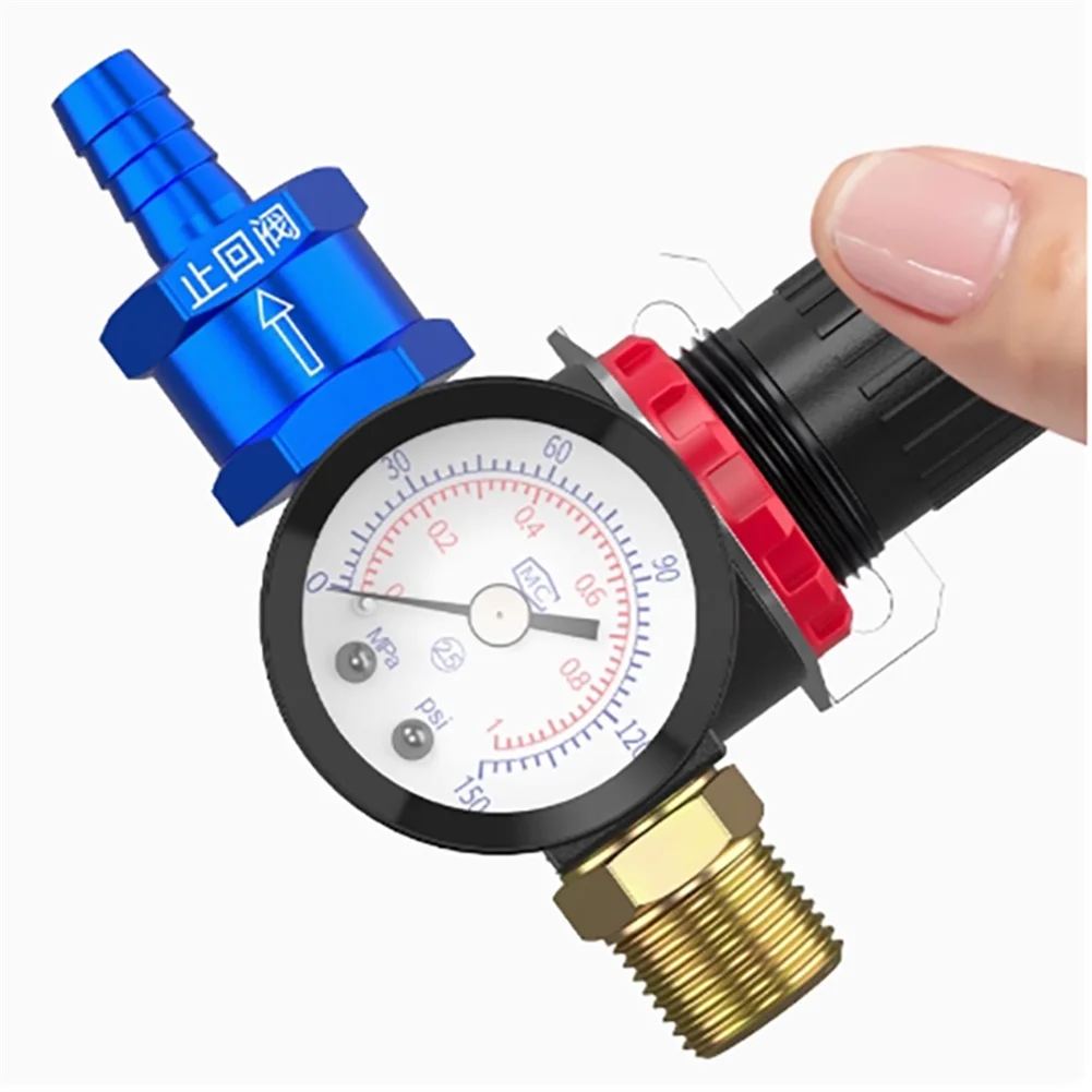 1/2pc Adjustable Pressure Check Valve Aluminum Alloy Backflow Preventer For Water Storage Tank Air Brake System Plumbing Fixture