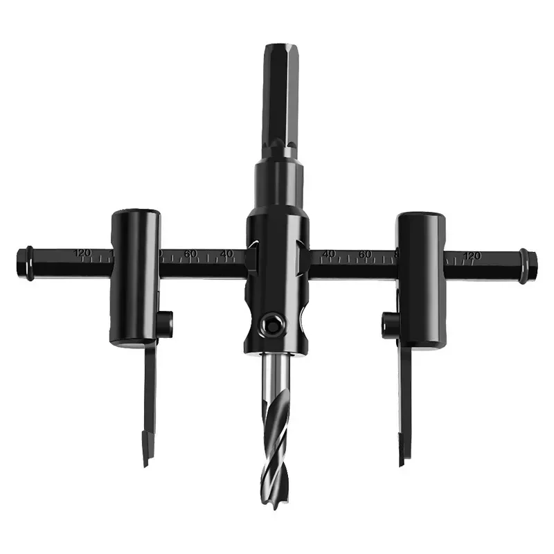 

New Adjustable Aircraft Type Hole Opener Woodworking Wood Plasterboard Plastic Punching Twist Drill Shot Downlight Reamer