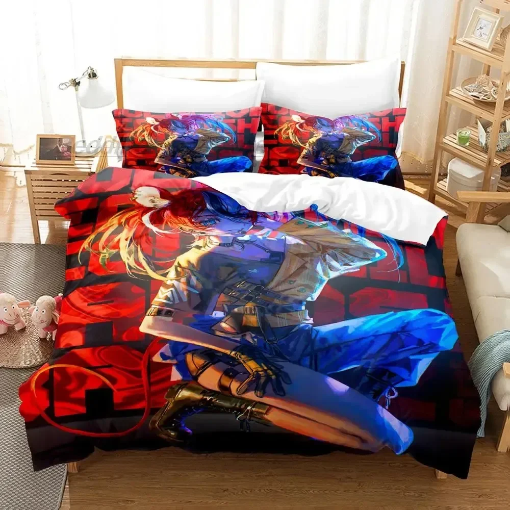 Hakos Baelz Bedding Set Single Twin Full Queen King Size Bed Set Aldult Kid Bedroom Duvetcover Sets 3D Print goth bed sheets