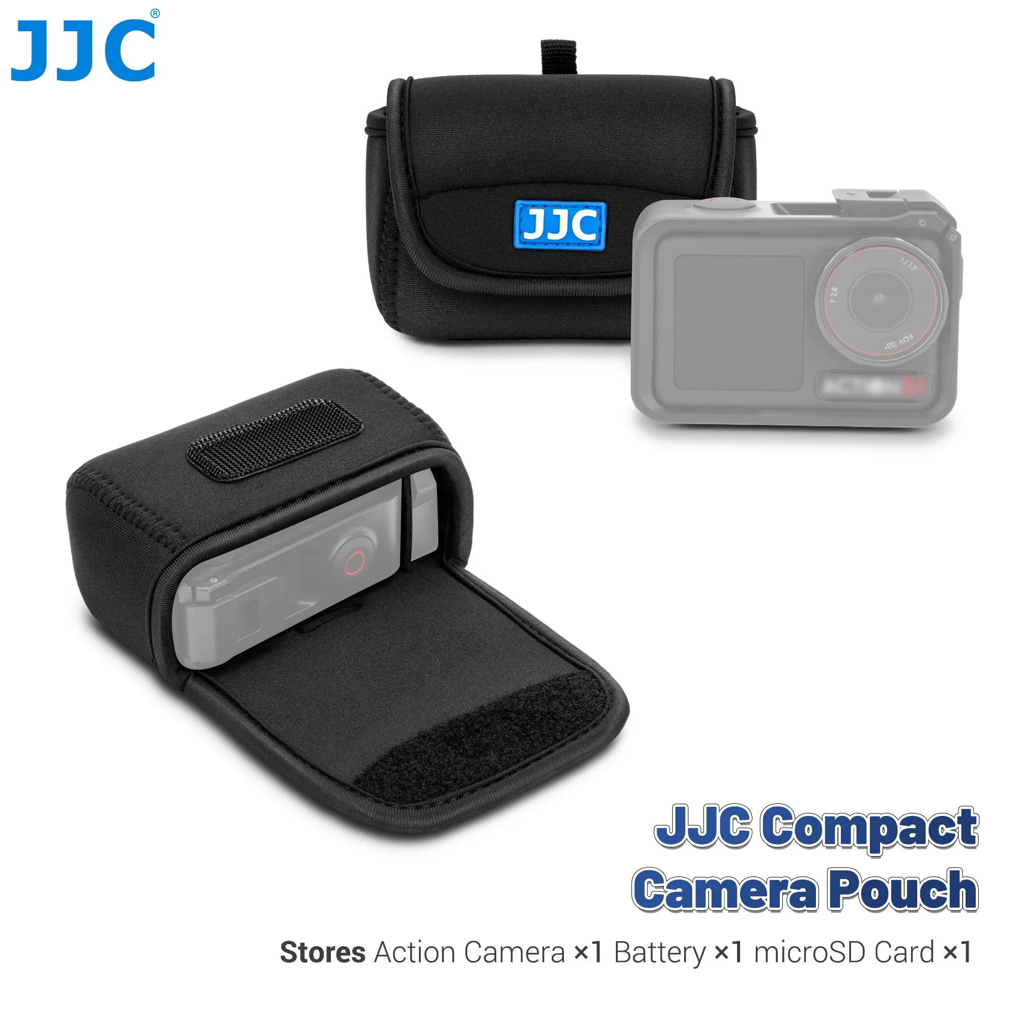 Estuche Compacto JJC para Cámaras DJI Osmo Action 6 5 Pro 4 3 Insta360 Ace Ace Pro Go Pro Hero 13 12 11 10, Bolsa de Almacenamiento para Cámaras de Acción