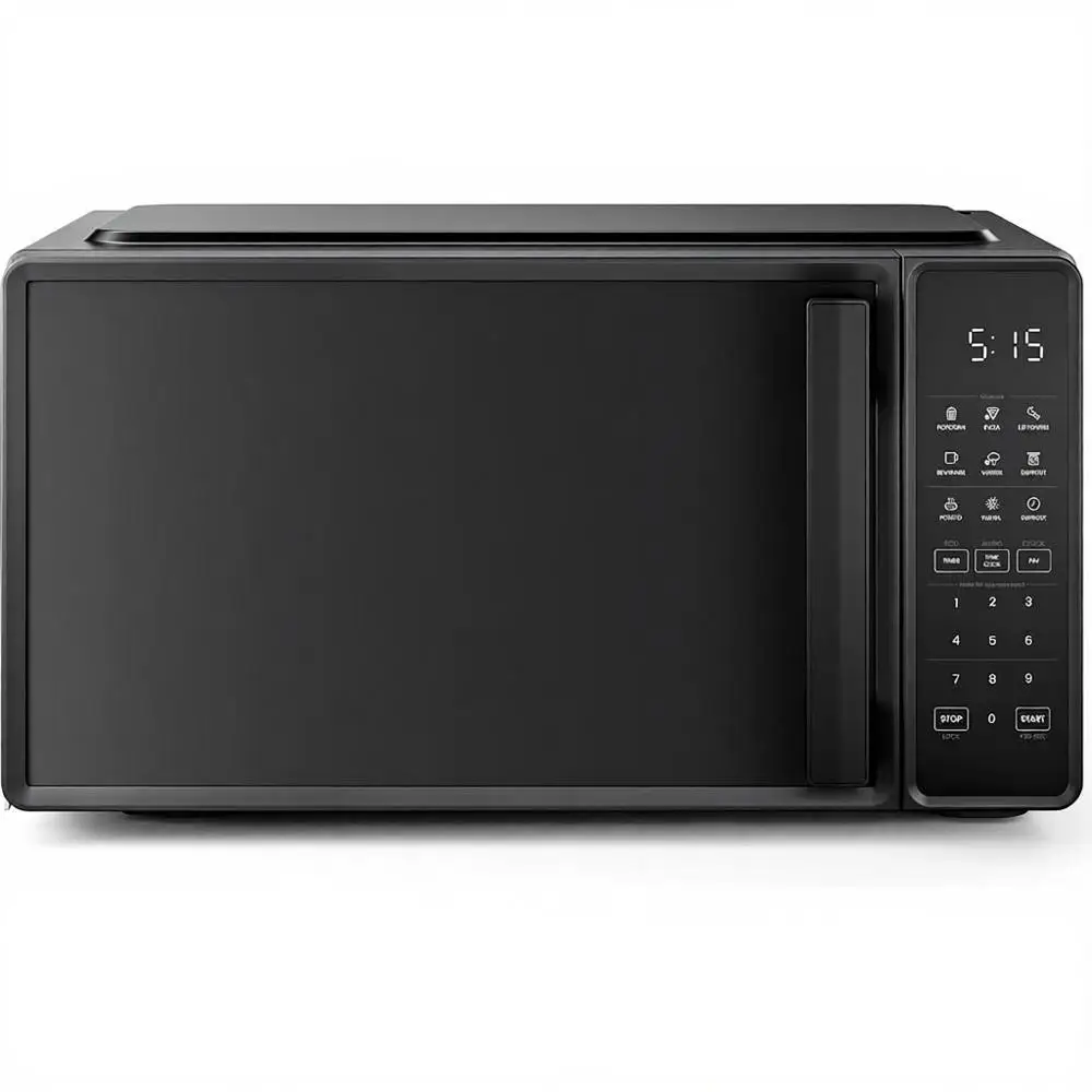 

700-Watt 0.7 Cu. Ft. Microwave Oven with 10 Power Levels, 6 Presets, Express Cooking, Eco Mode, Child Lock, and Mute - Black