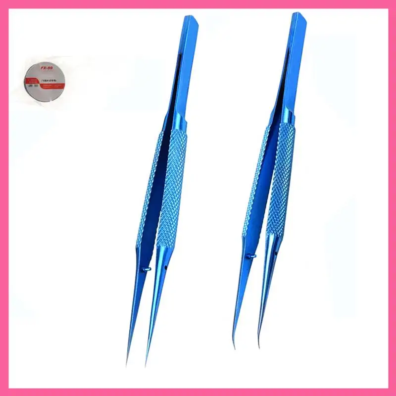 

2 Piece Maintenance Tool Of Titanium Alloy Tweezers Machine 0.15Mm Demagnetization Of Sharp-Pointed Straight Bending Tweezers