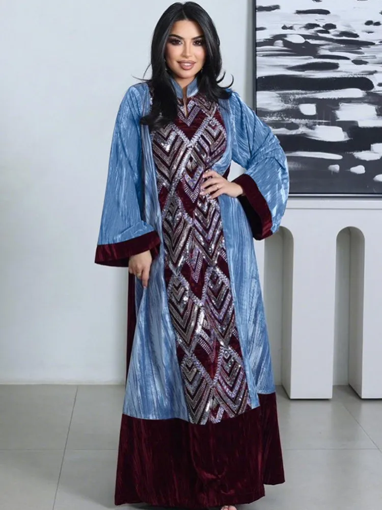 

African Dresses For Women Muslim Fashion Abayas Boubou Dashiki Ankara Outfits Evening Gown Dubai Kaftan Abaya Robe Marocaine