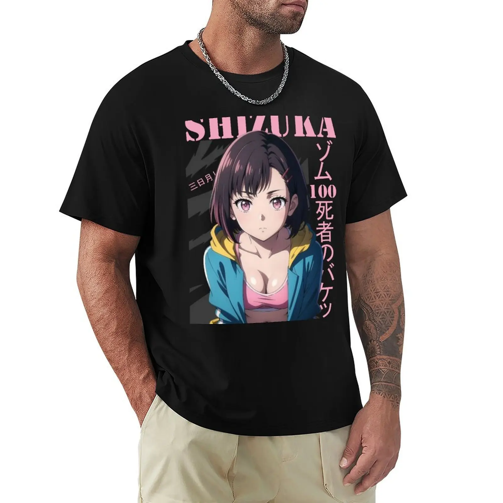 Shizuka - Zom 100 Camiseta de Trabajo al Aire Libre para Hombre