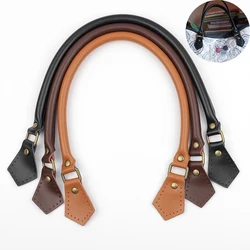 2Pcs 40cm 50cm 60cm Long Genuine Leather Black Tan Brown Bag Handle Strap Shoulder Strap Belt DIY Replacement For Handbags Belt