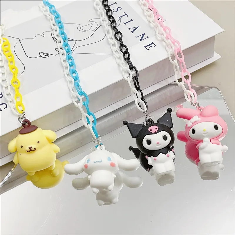 Sanrio My Melody Necklace Jewelry Cute Dark Wind Black Sweet Kuromi Girl Boy Necklace Hello Kitty Necklace Jewelry Birthday Gift