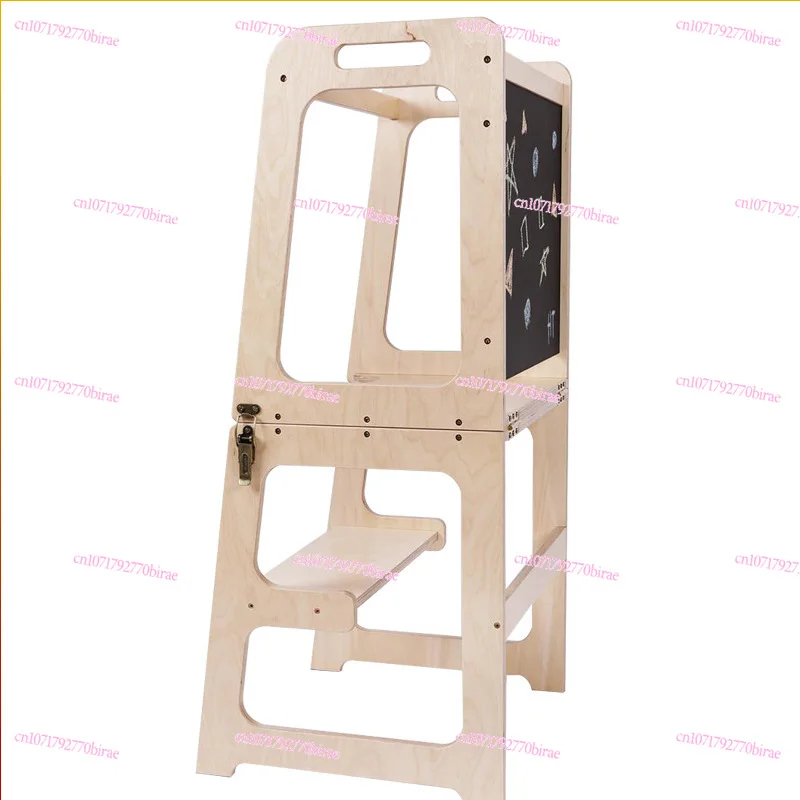 

Children's Montessori Learning Tower Solid Wood Washing Stool Foot Small Table