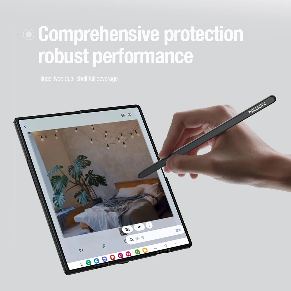 Für Samsung Galaxy Z Fold 8 Ultra Hülle NILLKIN Passgenaue Hülle Magnetische Super Frosted Shield Matte PC-Abdeckung mit Stiftschlitz – Detail 8