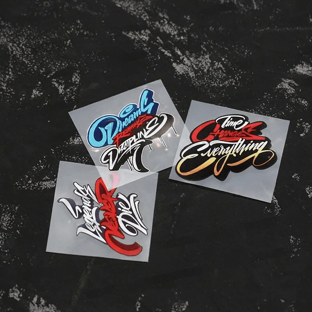 1Pc Drip Style Inspirational Quote Vinyl Decal, Waterproof Sticker for Car & Motorcycle Helmet