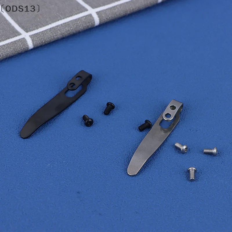 مجموعة مشابك جيب سكين من الفولاذ المقاوم للصدأ 420 مع براغي لتركيب الشفرة الثابتة القابلة للطي EDC بنفسك
