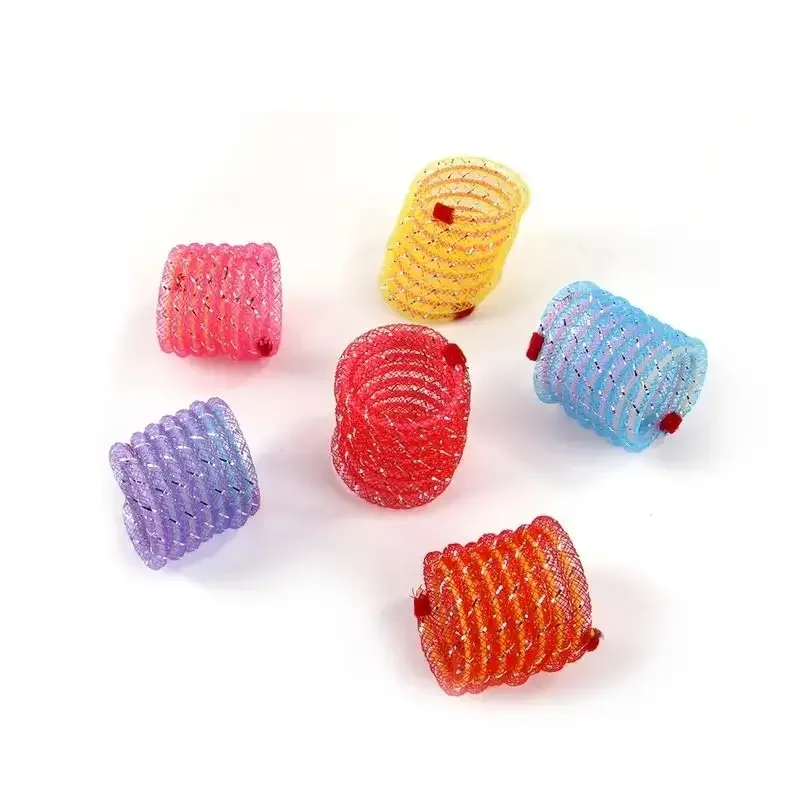 6/10pcs Cat Spring Toy Portable Random Color Forward Spring Toy Durable Kitten Spiral Springs Lightweight for Pets Accessories