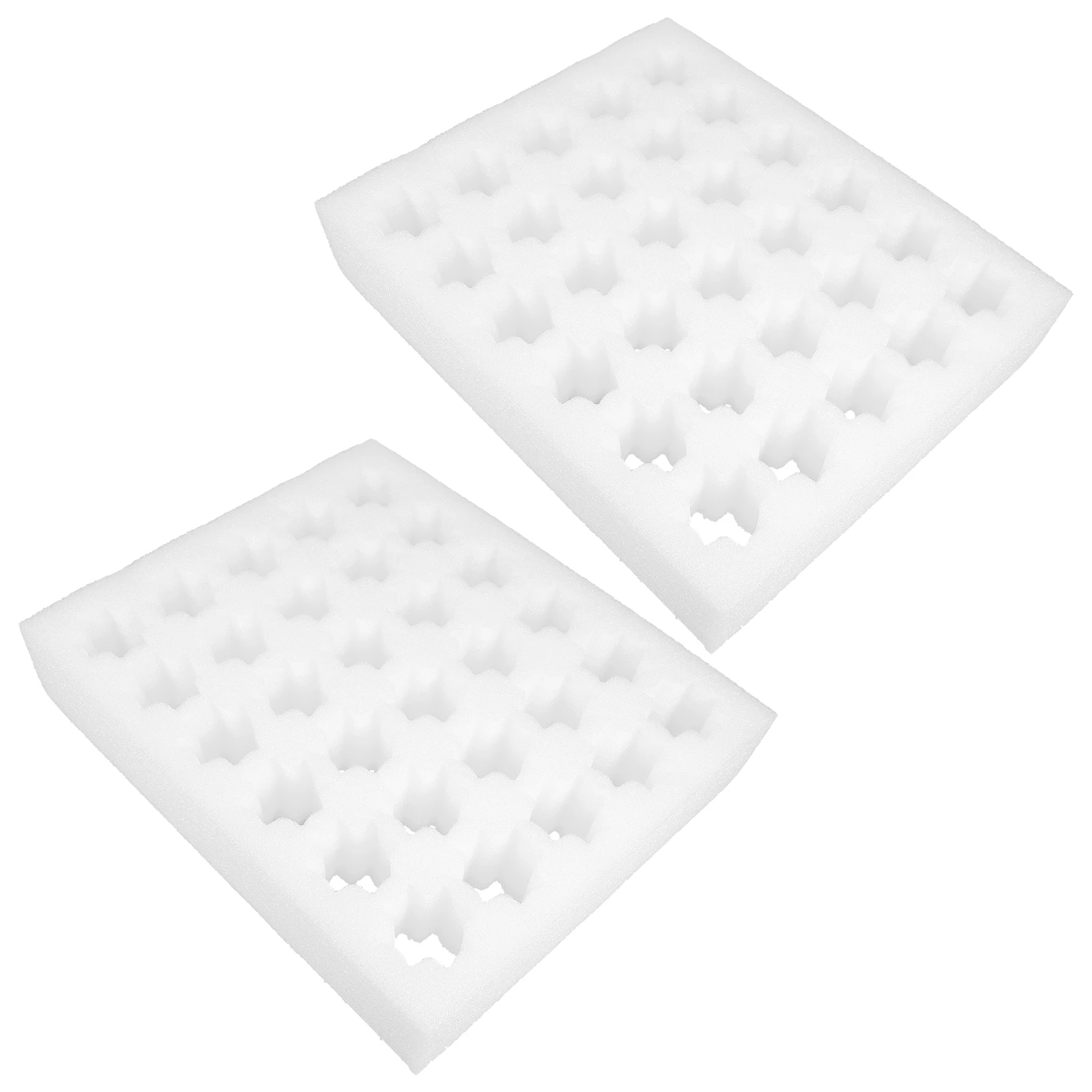 Foam Eggs Carrying Tray 2 Pack White Shock Resistant Egg Container for Delivery Reusable Protective Holder Stackable Outdoor Use