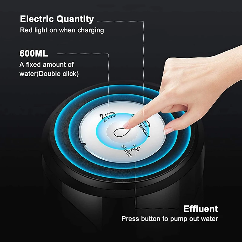 전기 디펜서 펌프 물 디펜서, USB 충전, 가정, 주방, 사무실, 여행 및 캠핑용, 5 갤런