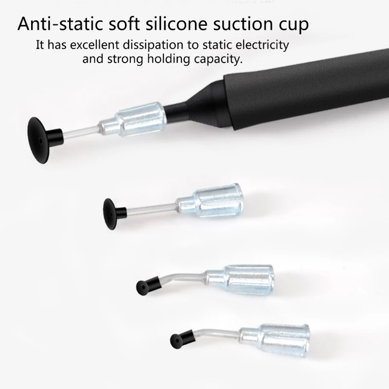 IC Pick Up Vacuum Sucking Pen Set For Precision Component Placement With Interchangeable Tips And Cups