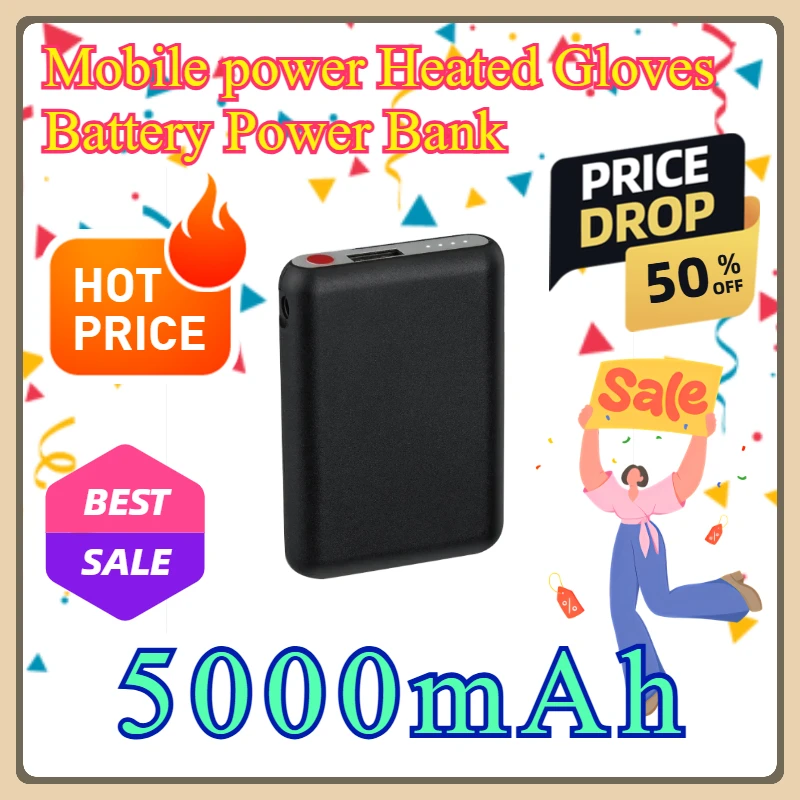 

For Heating Vest Heating Socks Winter outdoor Batteries Mobile power Heated Gloves Battery Power Bank 5V 5000mAh Rechargeable