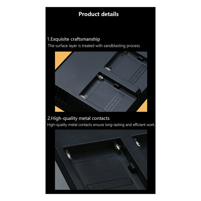 NP F970 F960 NP F770 배터리 고속 스마트 충전기, 소니 F750 F950 NP-F550 NP-FM50 FM500H QM7 EU 플러그, 4 채널 블랙, 1 개