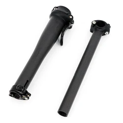 MTB Folding Bike Carbon Fiber Adjustable Extension Stem Electric Bicycle Telescopic Stem for Handlebar 25.4mm Newest